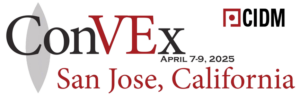 ConVEx, April 7–9, 2025, San Jose, California, with CIDM logo.