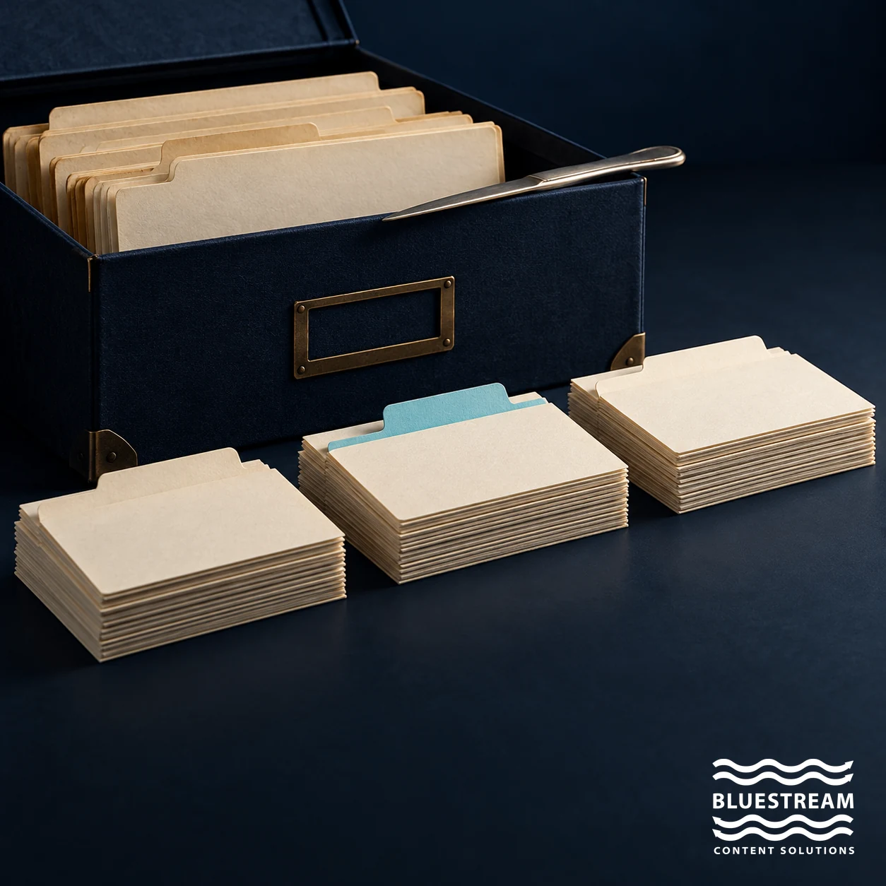 Archive folders are organized into smaller reusable content-card collections.