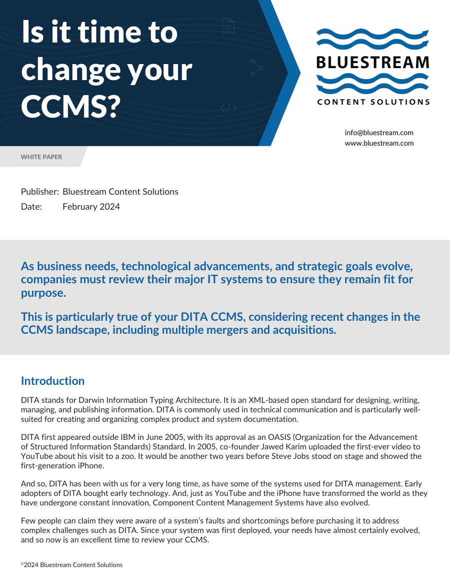 Cover of Is it time to change your CCMS?