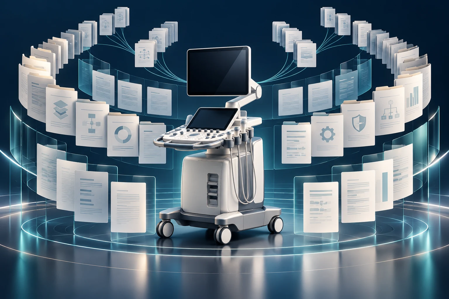 Conceptual illustration of GE Healthcare’s structured-content workflow